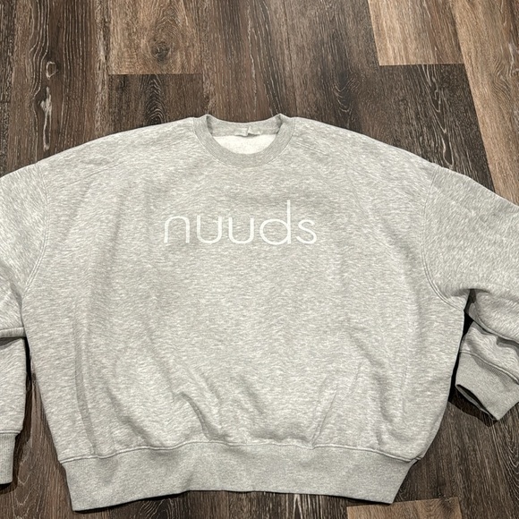Nuuds Boston Pop Up Heather Grey Sweatshirt Size Medium - Picture 3 of 4